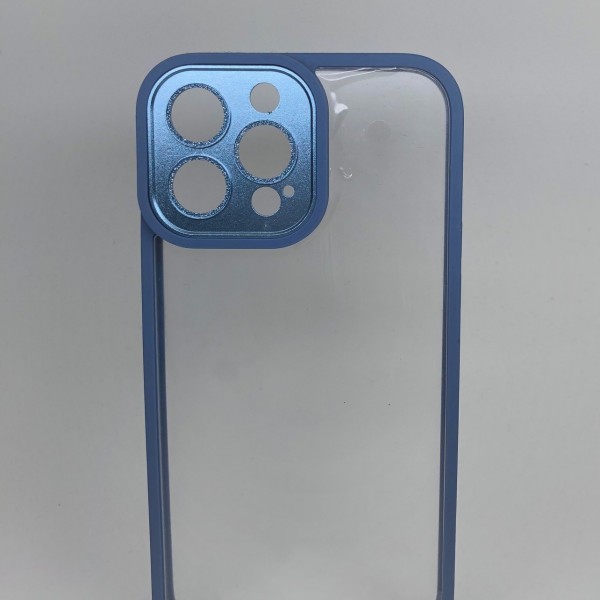 Capa Azul com Transparente - Iphone 13 Pro Max