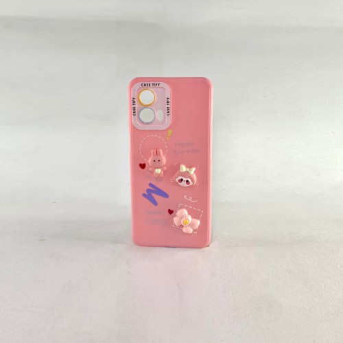 Capa Bichinho Rosa Moto G53