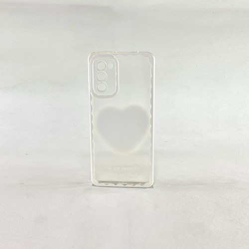 Capa Coração Branco Moto G62