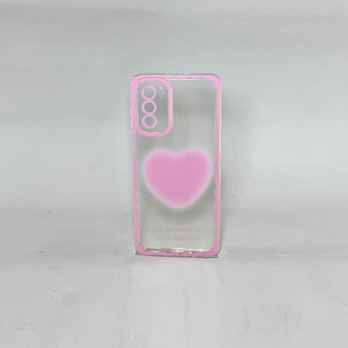 Capa Coração Rosa Bebê Moto G62