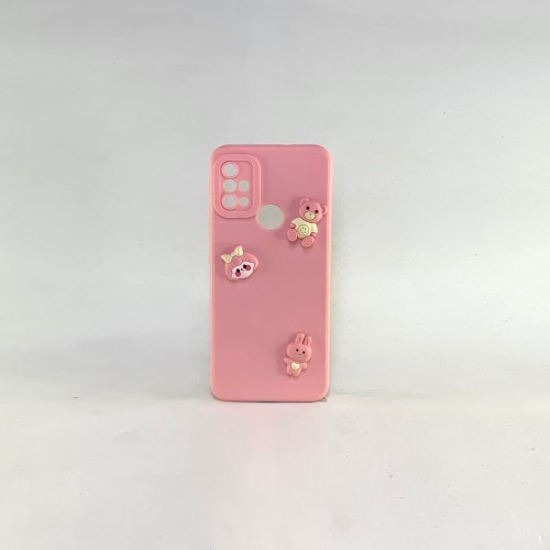 Capa Rosa com Bichinhos Moto G10/20/30