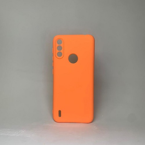 Capa Silicone Moto E7 Power Laranja