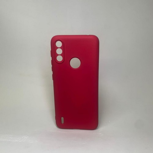 Capa Silicone Moto E7 Power Vermelha