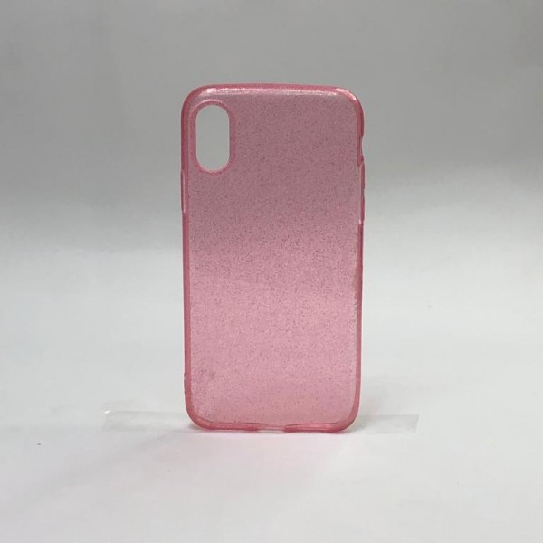 Capa Transparente Glitter Rosa -Iphone x/ Xs 